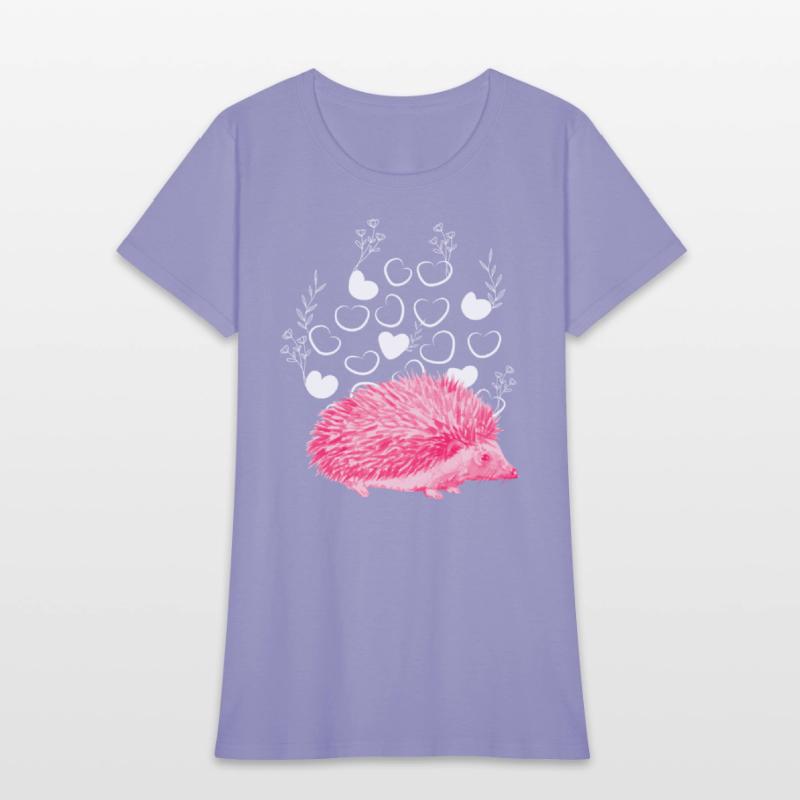 Pink Hedgehog Woman's T-Shirt