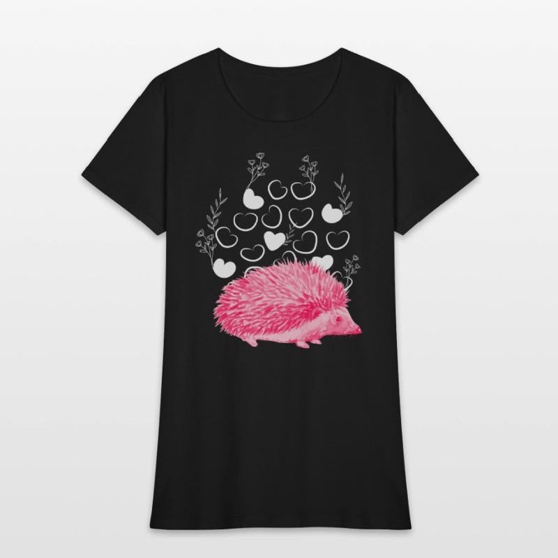 Pink Hedgehog Woman's T-Shirt