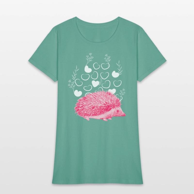 Pink Hedgehog Woman's T-Shirt