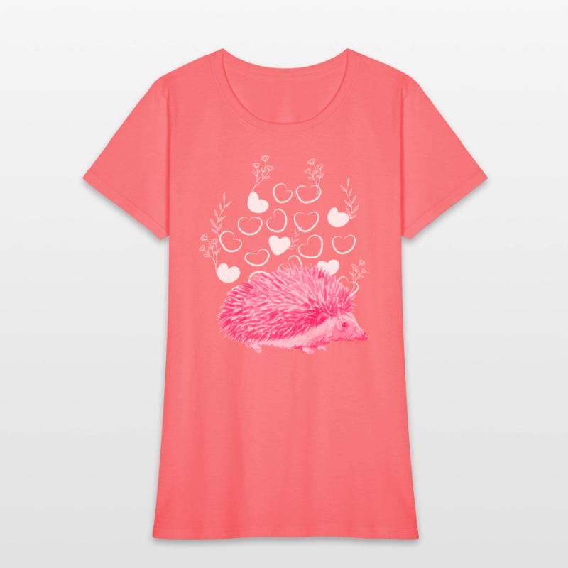 Pink Hedgehog Woman's T-Shirt