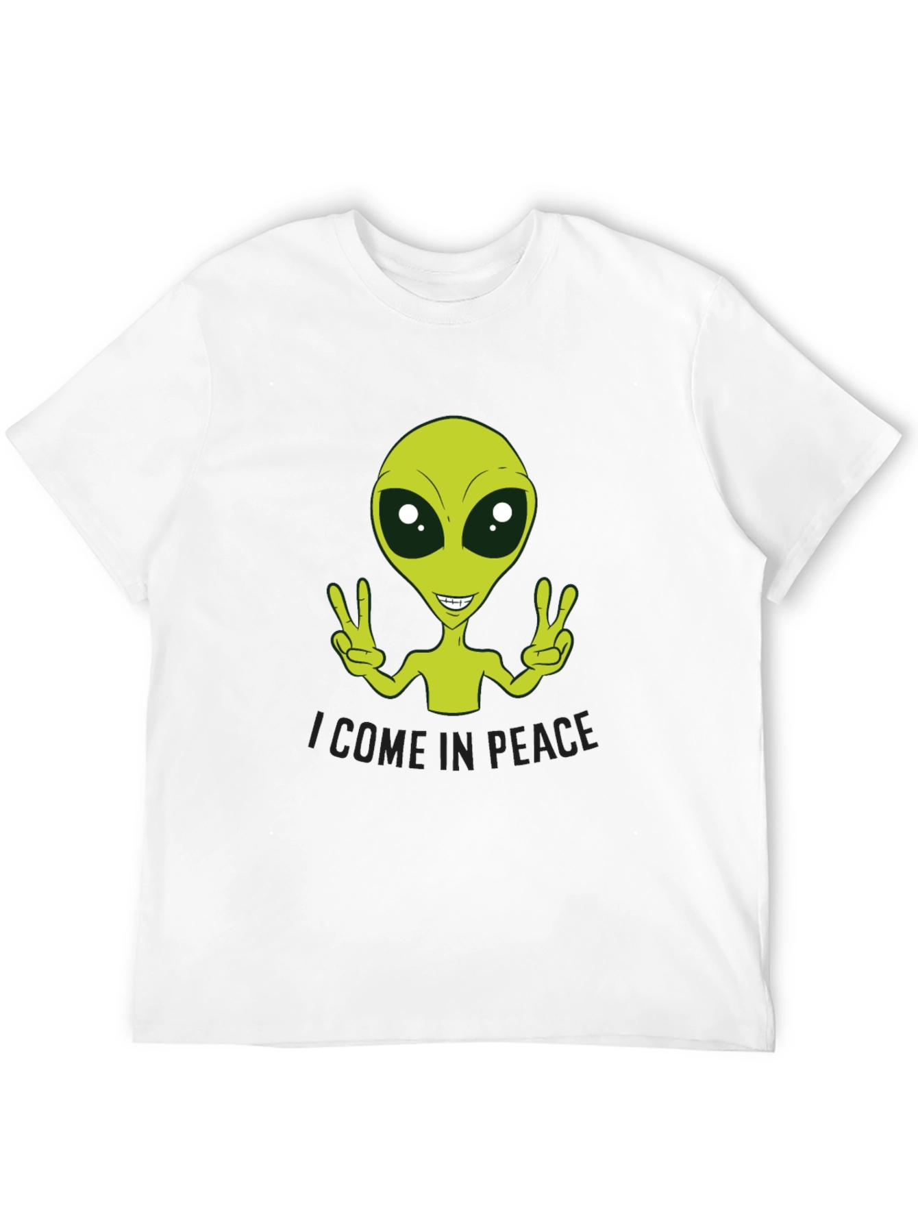 Peace Alien Graphic Tee - Black