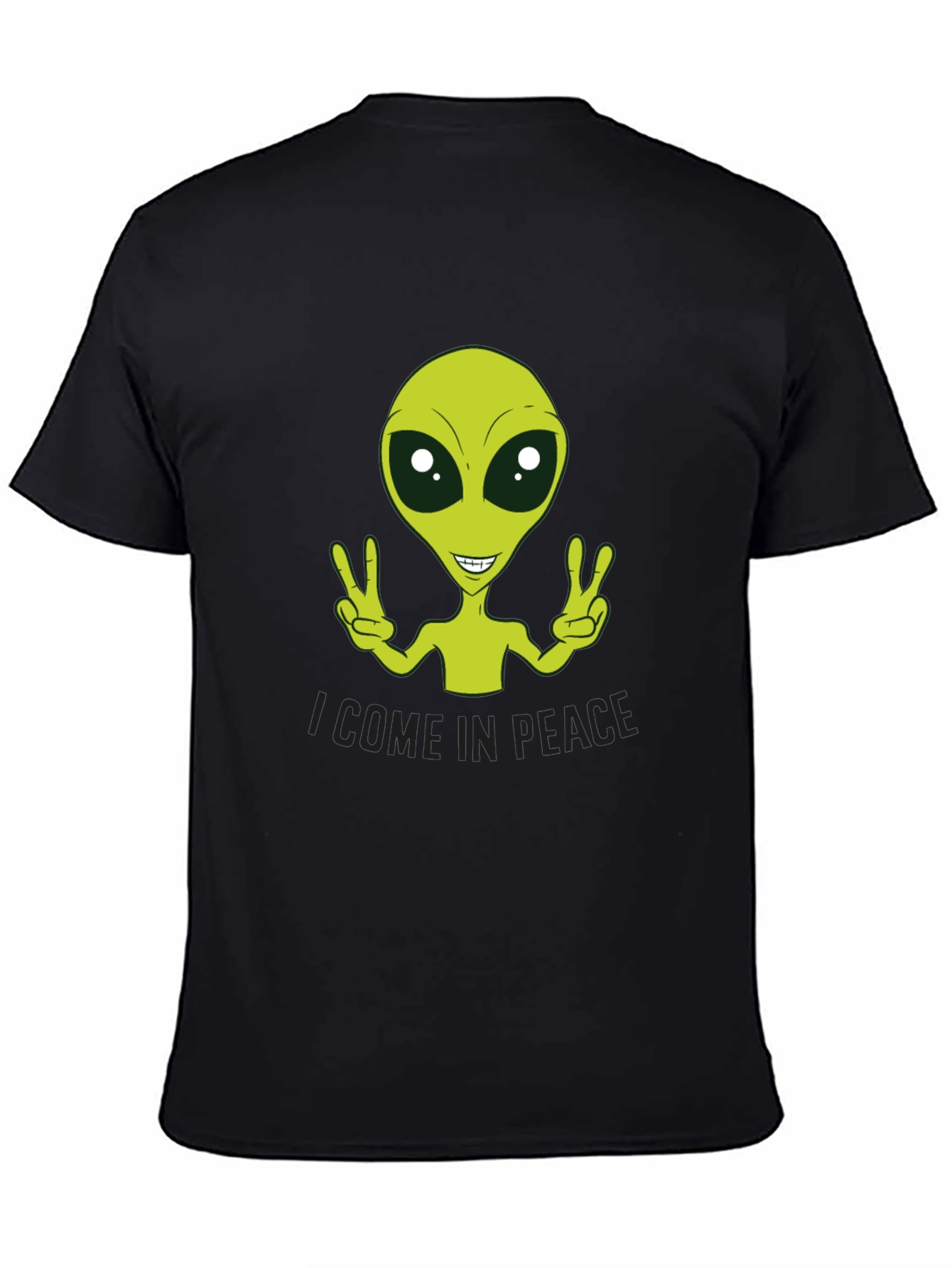 Peace Alien Graphic Tee - Black