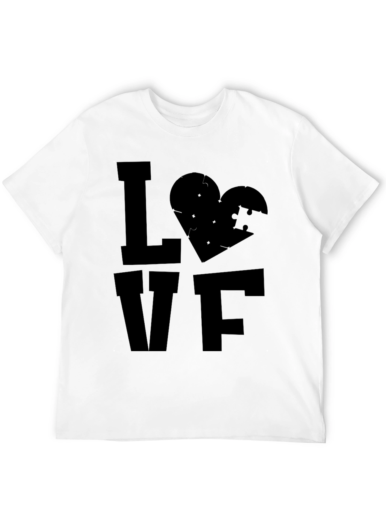 LOVE Autism Awareness T-Shirt - Puzzle Piece Heart Tee