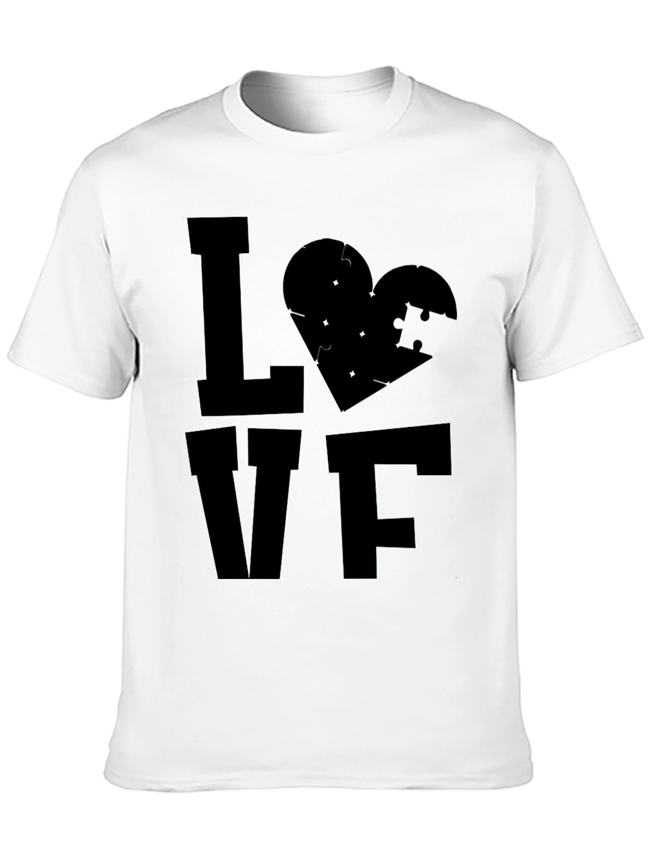 LOVE Autism Awareness T-Shirt - Puzzle Piece Heart Tee