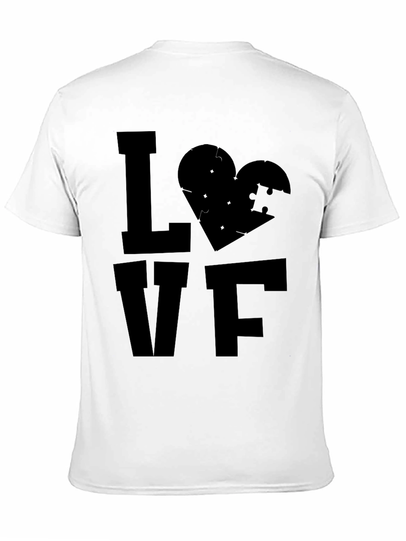 LOVE Autism Awareness T-Shirt - Puzzle Piece Heart Tee