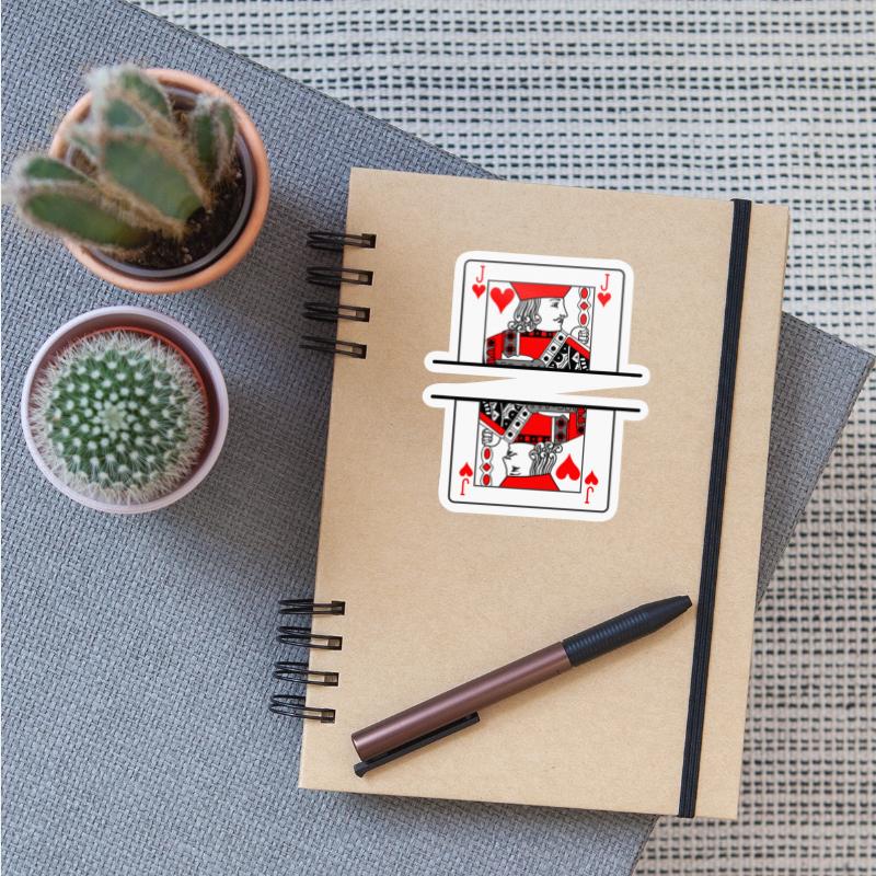 Playing card jack of hearts with banner space