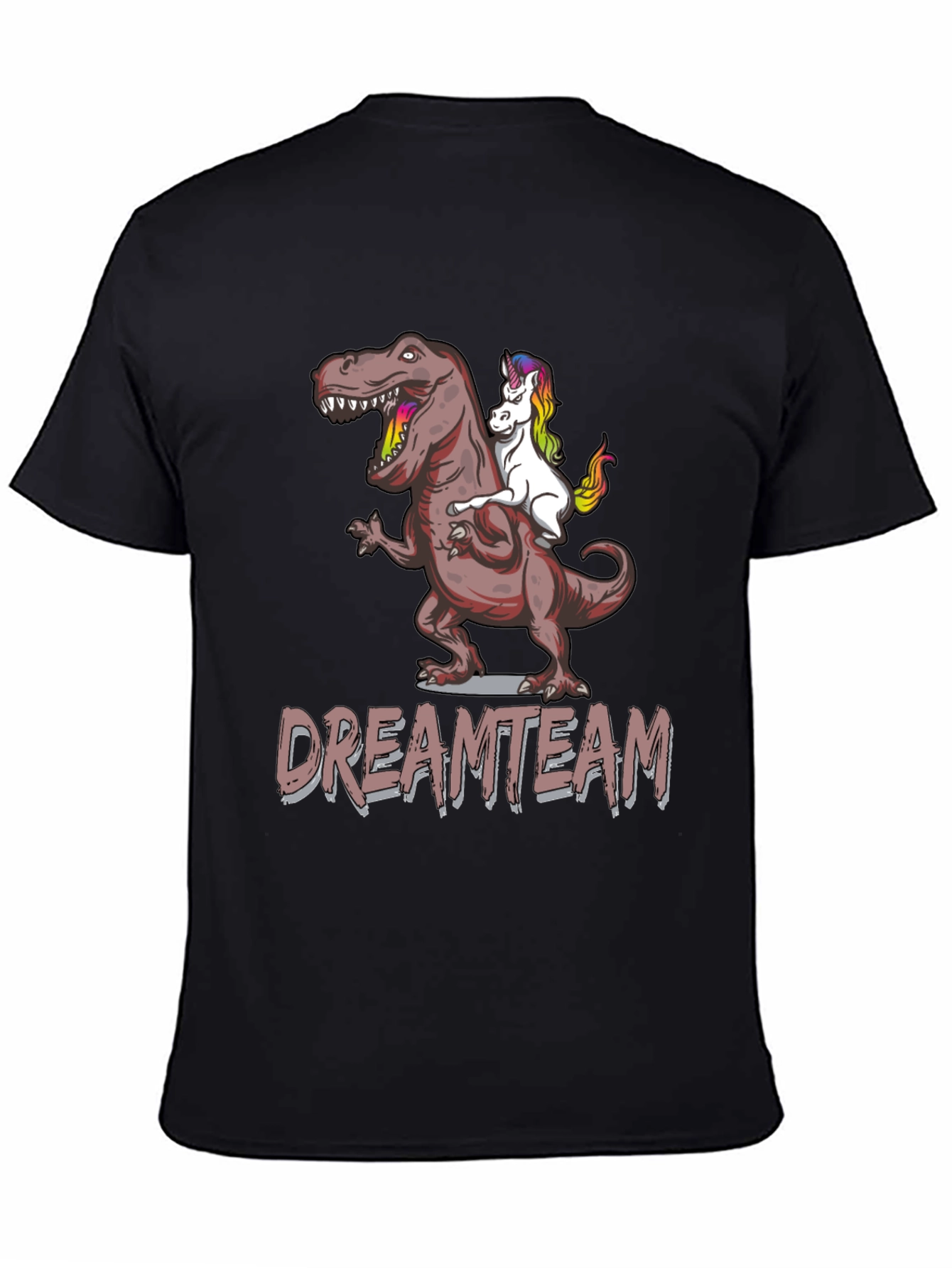 Dream Team T-Shirt: T-Rex Riding Unicorn