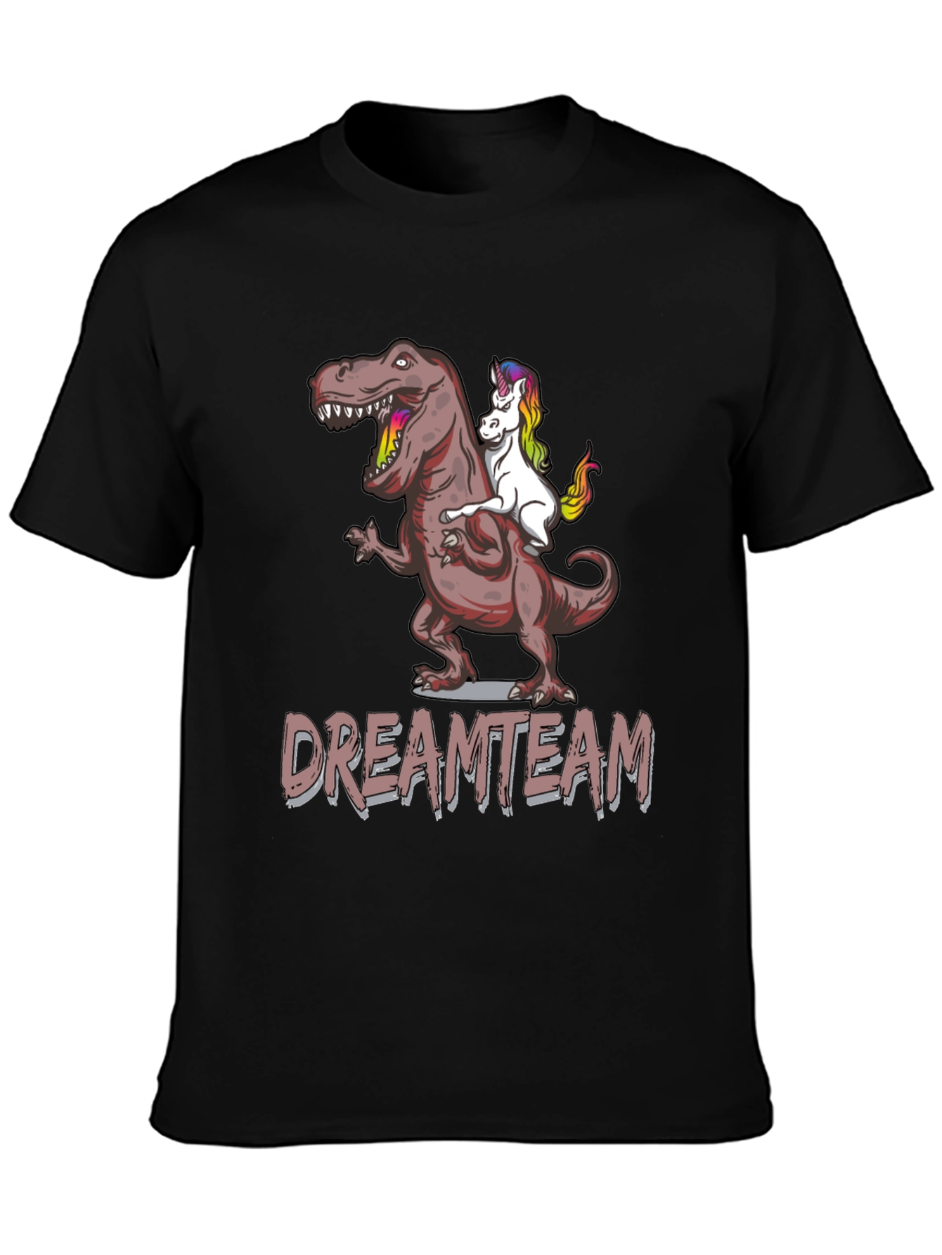 Dream Team T-Shirt: T-Rex Riding Unicorn