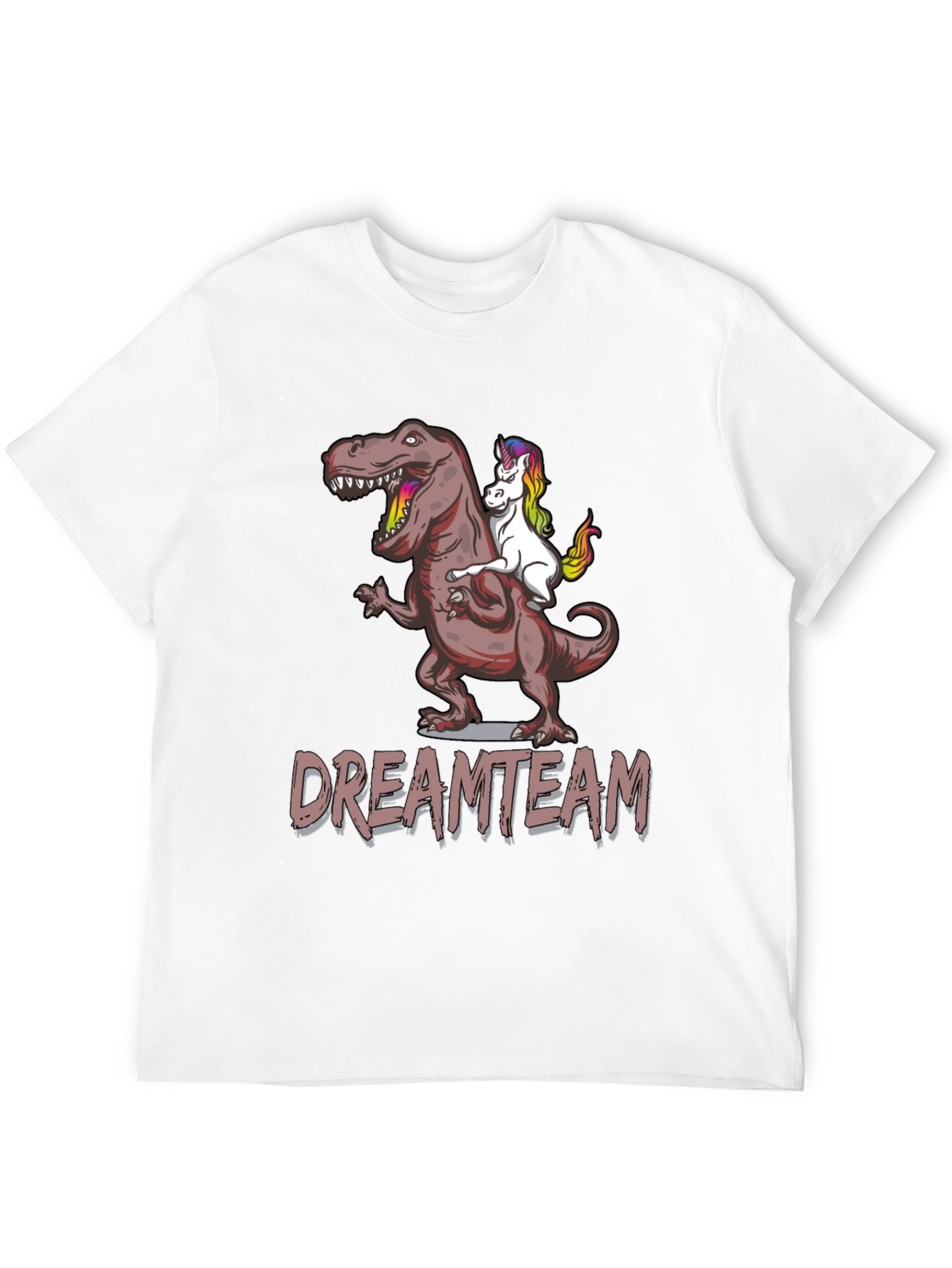 Dream Team T-Shirt: T-Rex Riding Unicorn