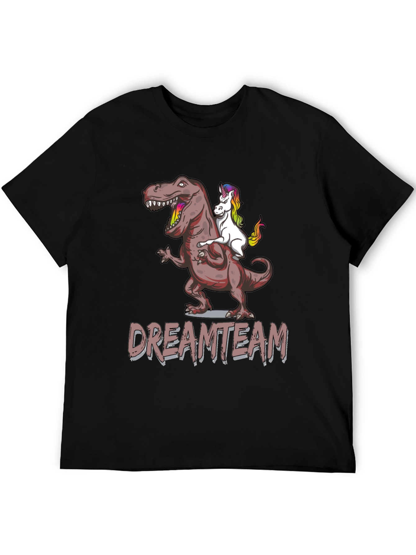 Dream Team T-Shirt: T-Rex Riding Unicorn