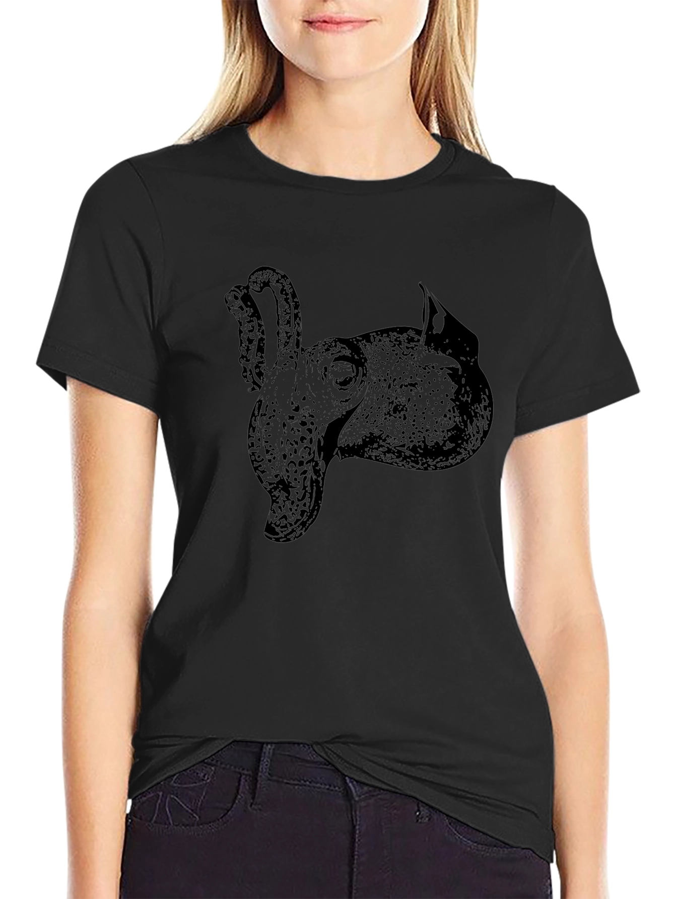 Cuttlefish Graphic Tee - Stylish Black Cotton T-Shirt
