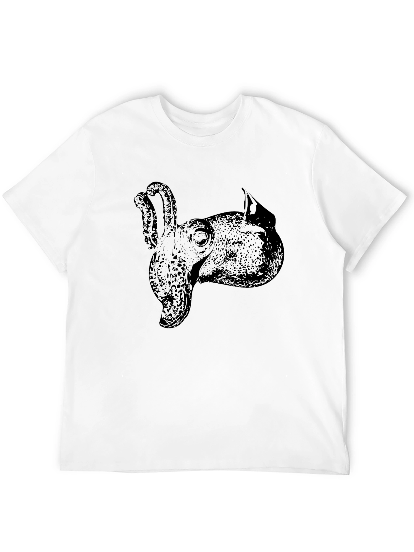 Cuttlefish Graphic Tee - Stylish Black Cotton T-Shirt