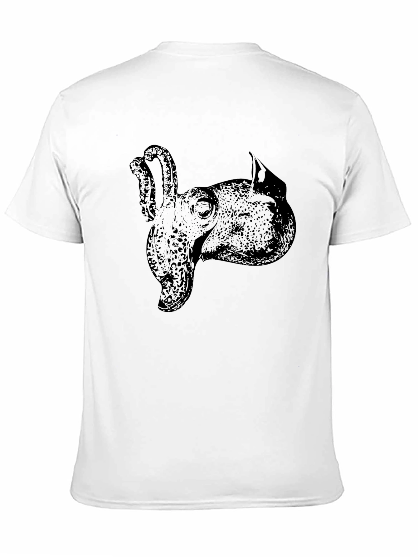 Cuttlefish Graphic Tee - Stylish Black Cotton T-Shirt