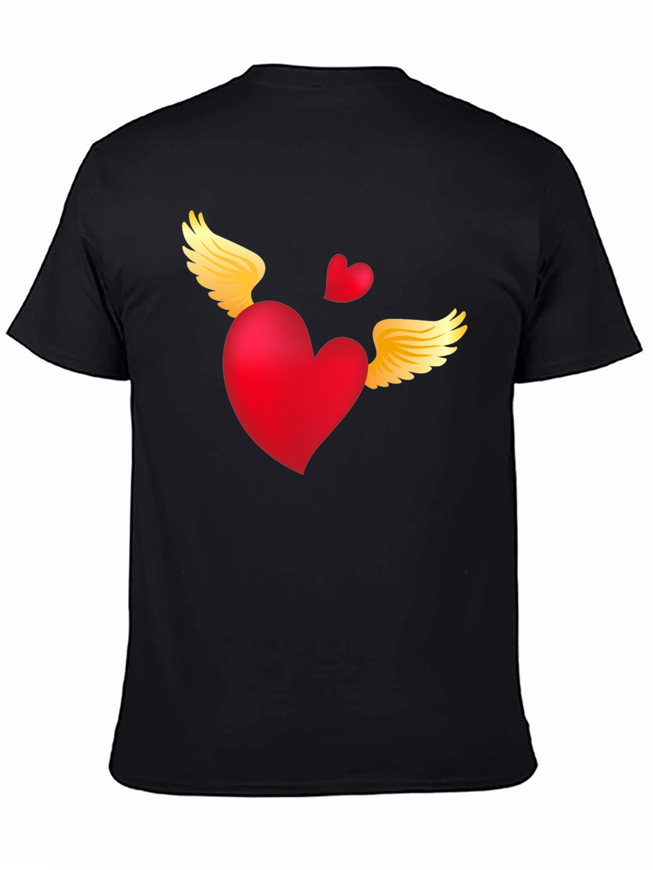 Heart with Wings Graphic Tee - Black
