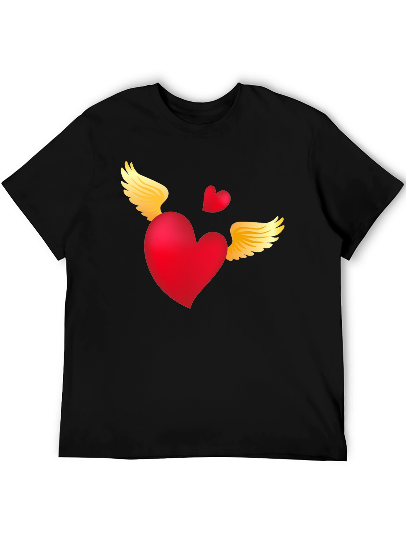 Heart with Wings Graphic Tee - Black