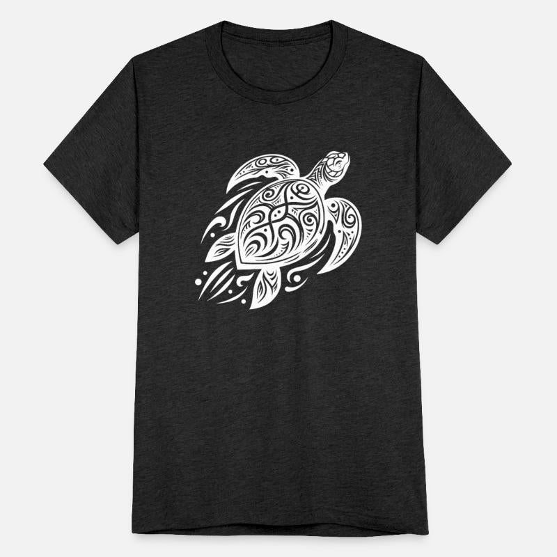 Powerful Pacific Turtle Meets Tribal