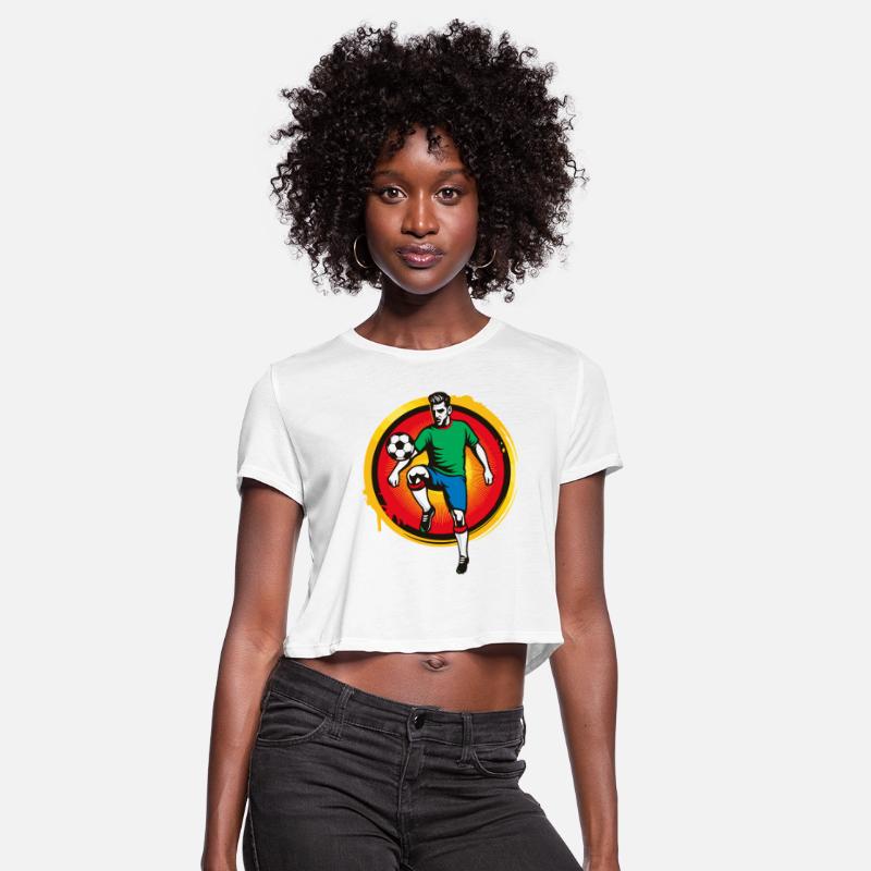 Powerful Soccer Player – Retro Sports Graphic