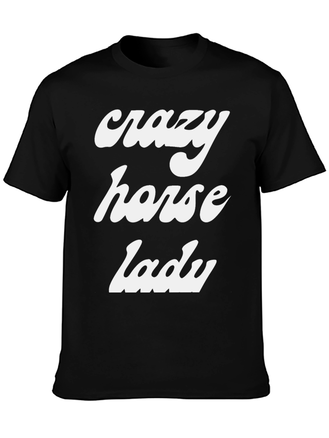 Crazy Horse Lady Tee - Novelty Graphic T-Shirt