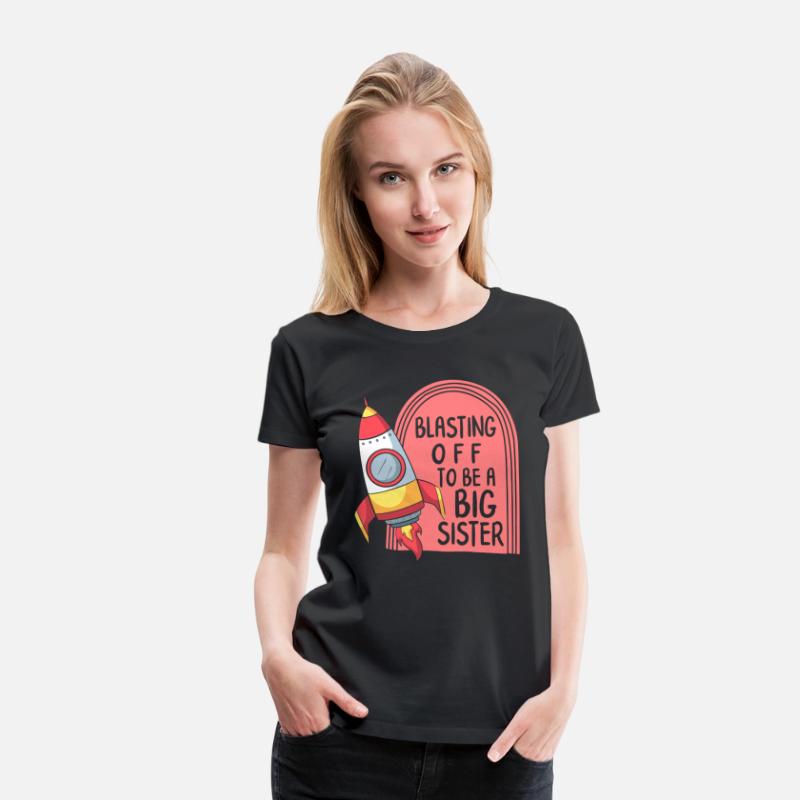 Pregnancy Shirt, Blasting Off To Be A Big Sister