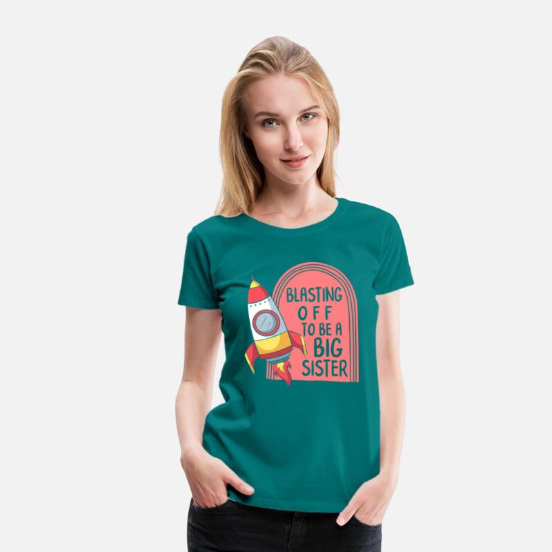 Pregnancy Shirt, Blasting Off To Be A Big Sister