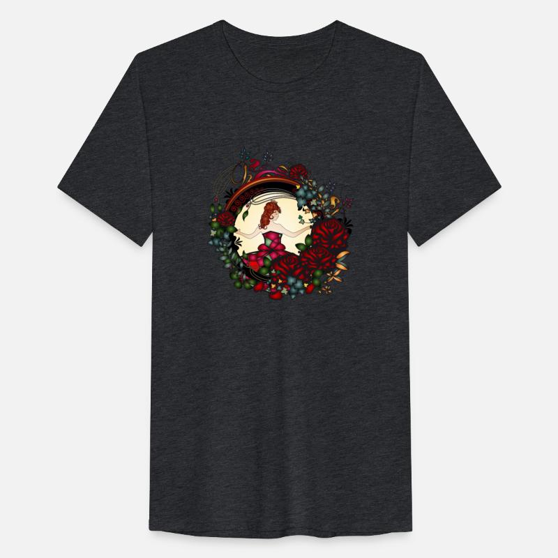 Princess in the rose garden in an Art Nouveau look