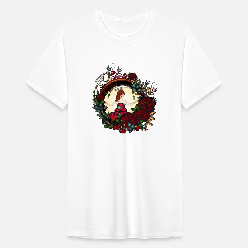 Princess in the rose garden in an Art Nouveau look