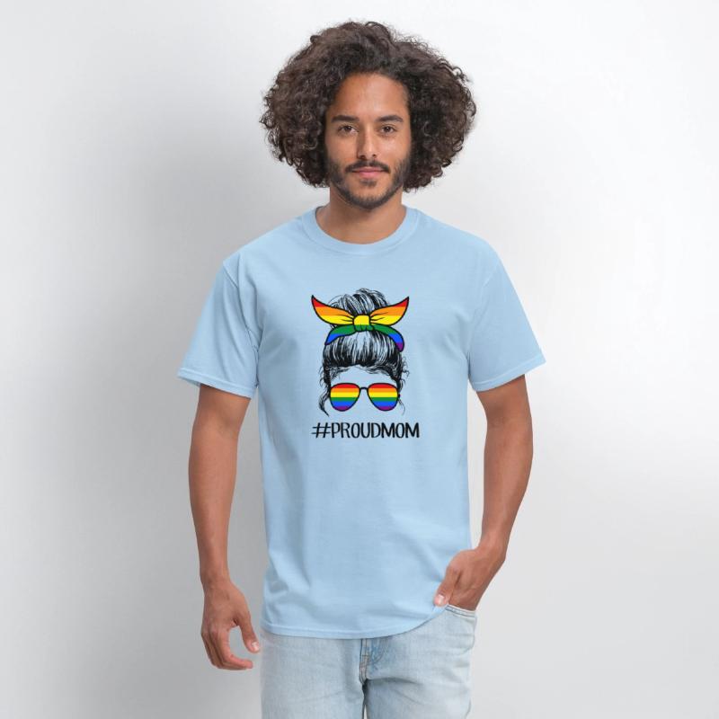 Proud Mom gay pride color
