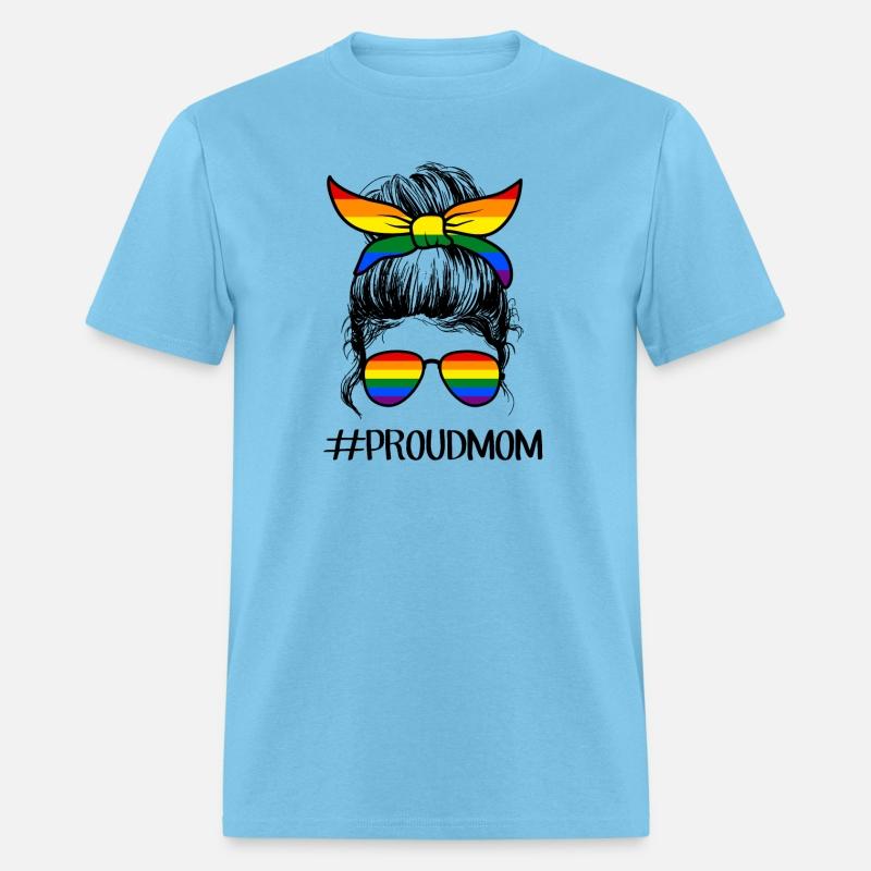 Proud Mom gay pride color