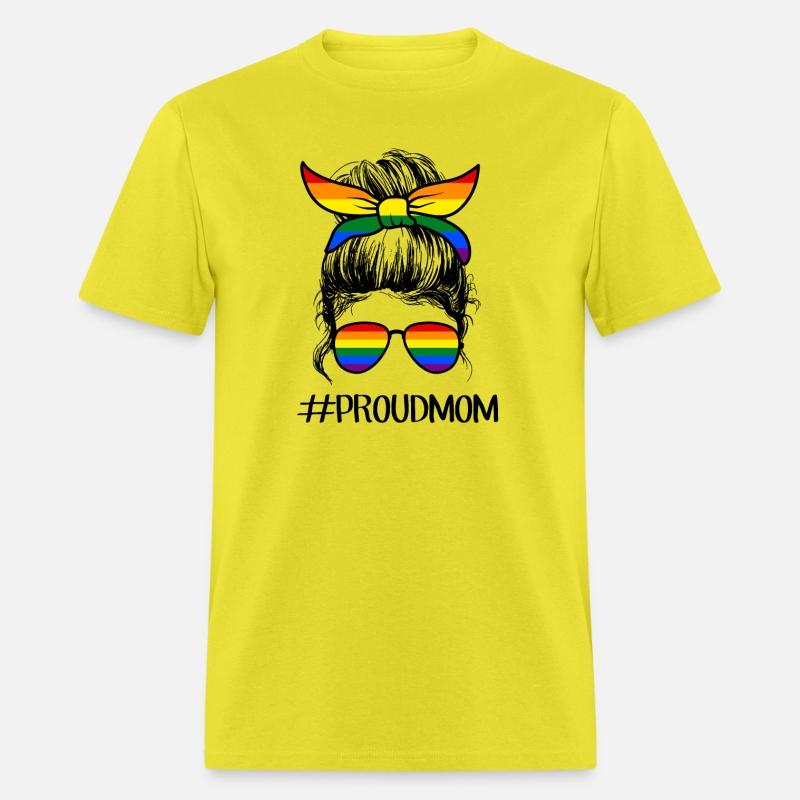 Proud Mom gay pride color