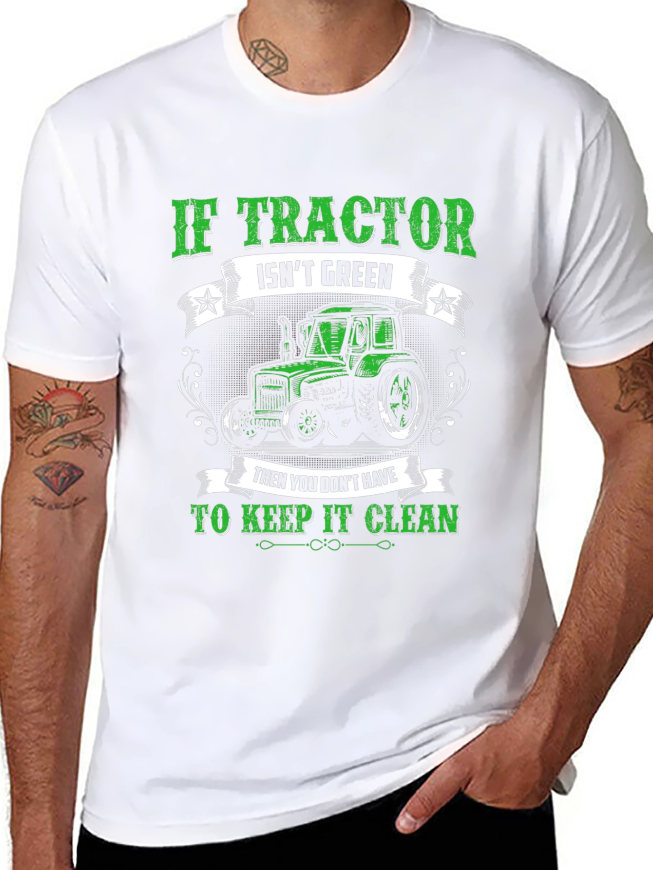 Green Tractor Graphic Tee
