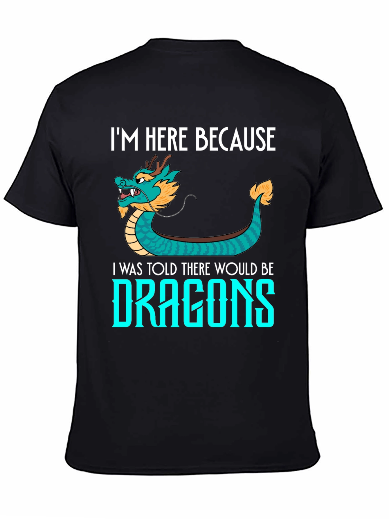 Dragon Graphic Tee - Im Here Because Dragons!