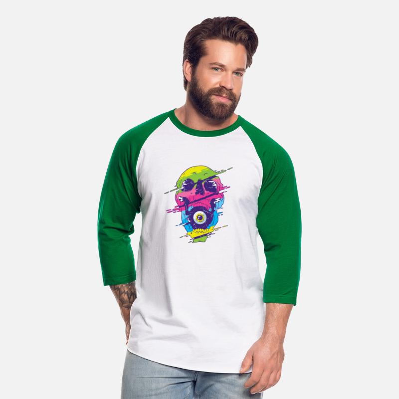 Psychedelic Skull Vaporwave With Eye Ball