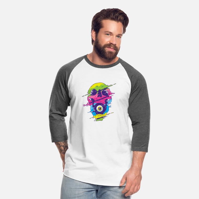 Psychedelic Skull Vaporwave With Eye Ball