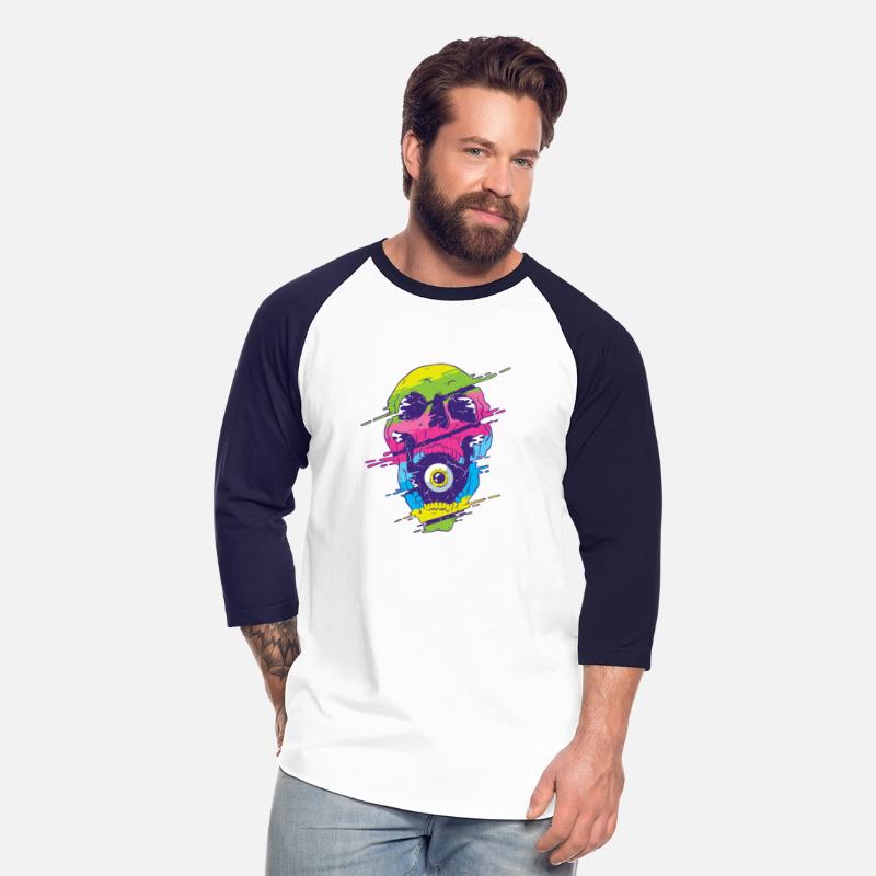 Psychedelic Skull Vaporwave With Eye Ball