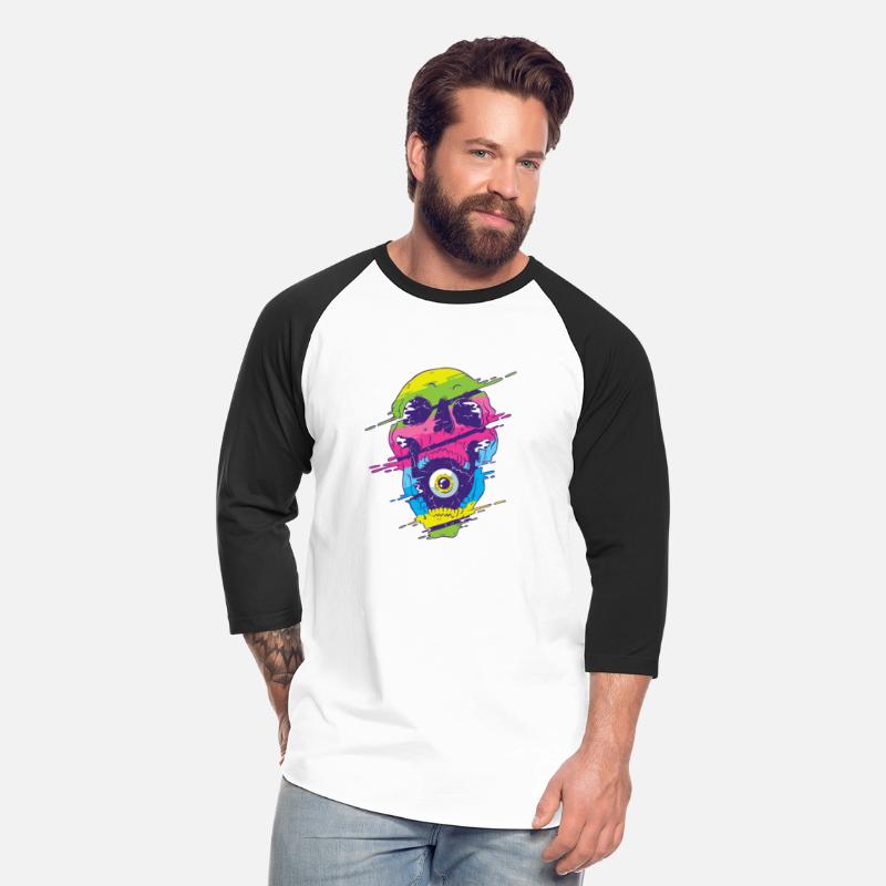 Psychedelic Skull Vaporwave With Eye Ball