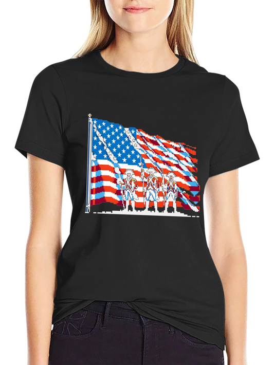 American Flag Pixel Art T-Shirt