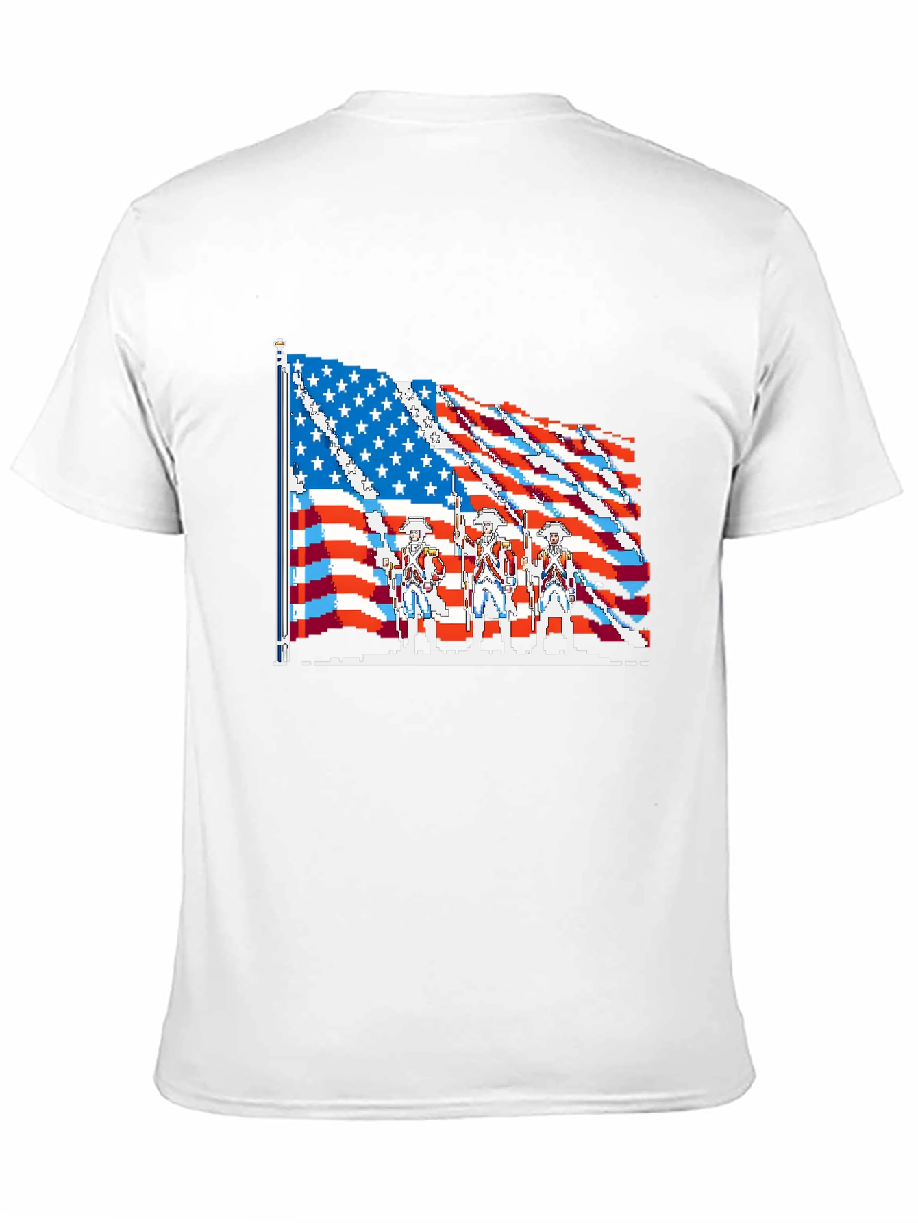 American Flag Pixel Art T-Shirt