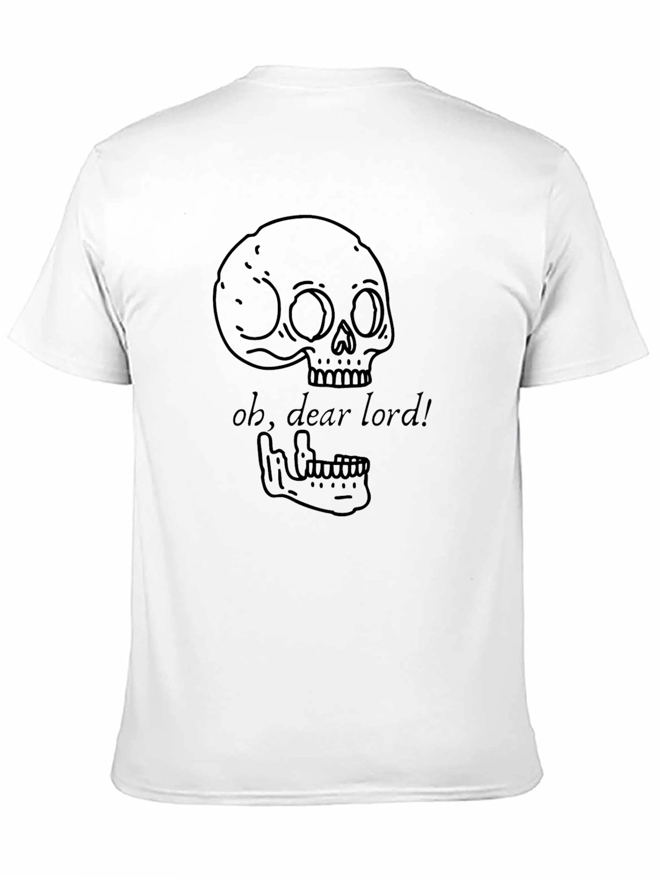 Skull Oh Dear Lord! Graphic Black Tee