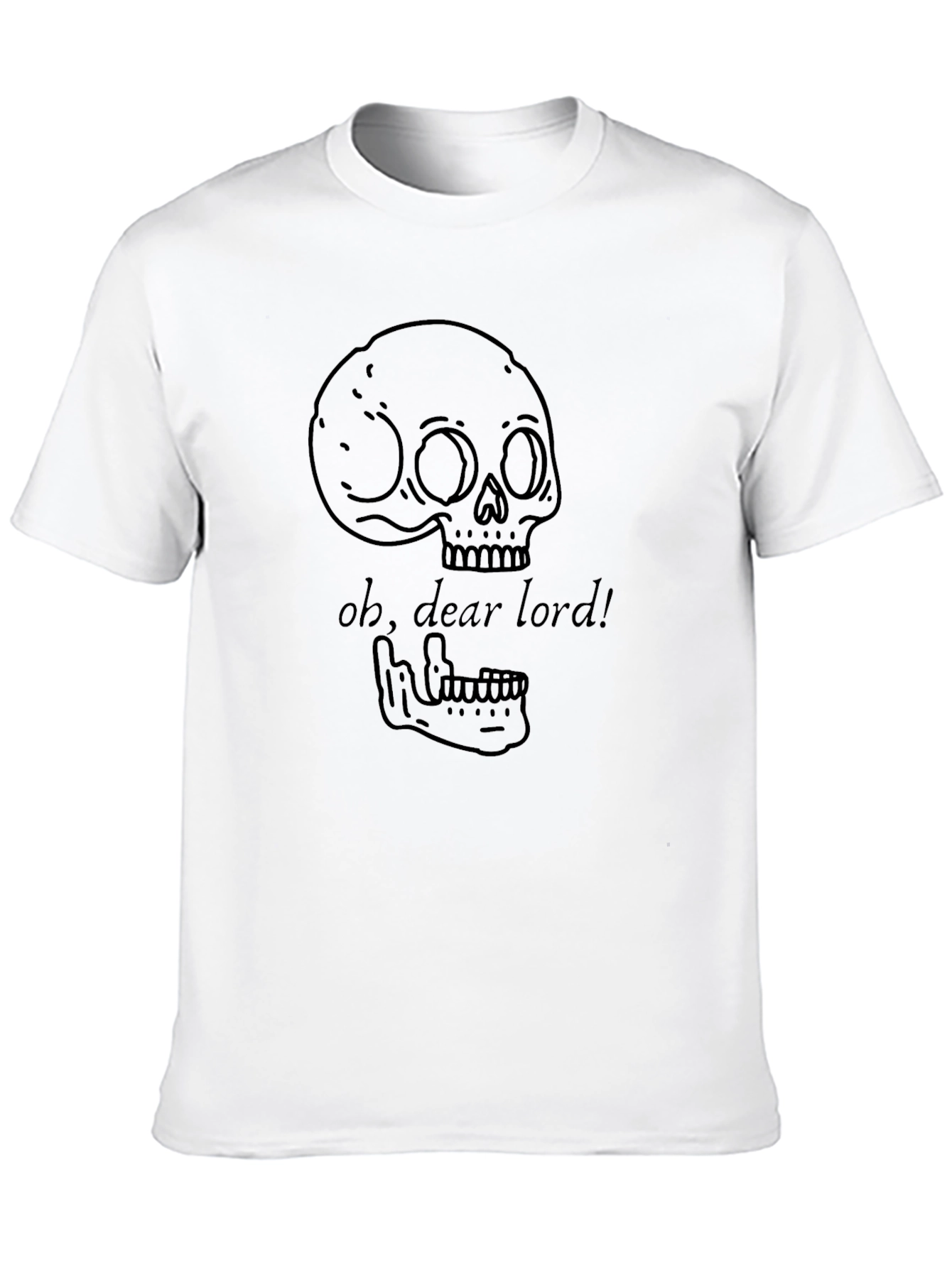Skull Oh Dear Lord! Graphic Black Tee