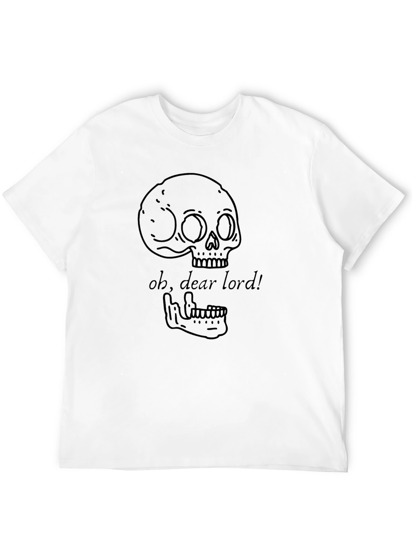 Skull Oh Dear Lord! Graphic Black Tee