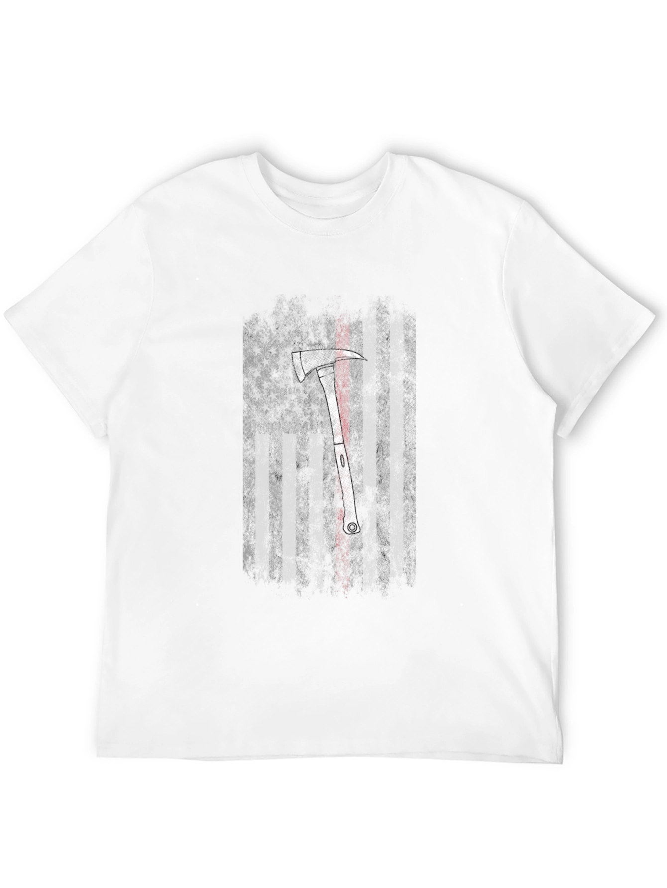Firefighter Axe USA Flag Graphic Tee