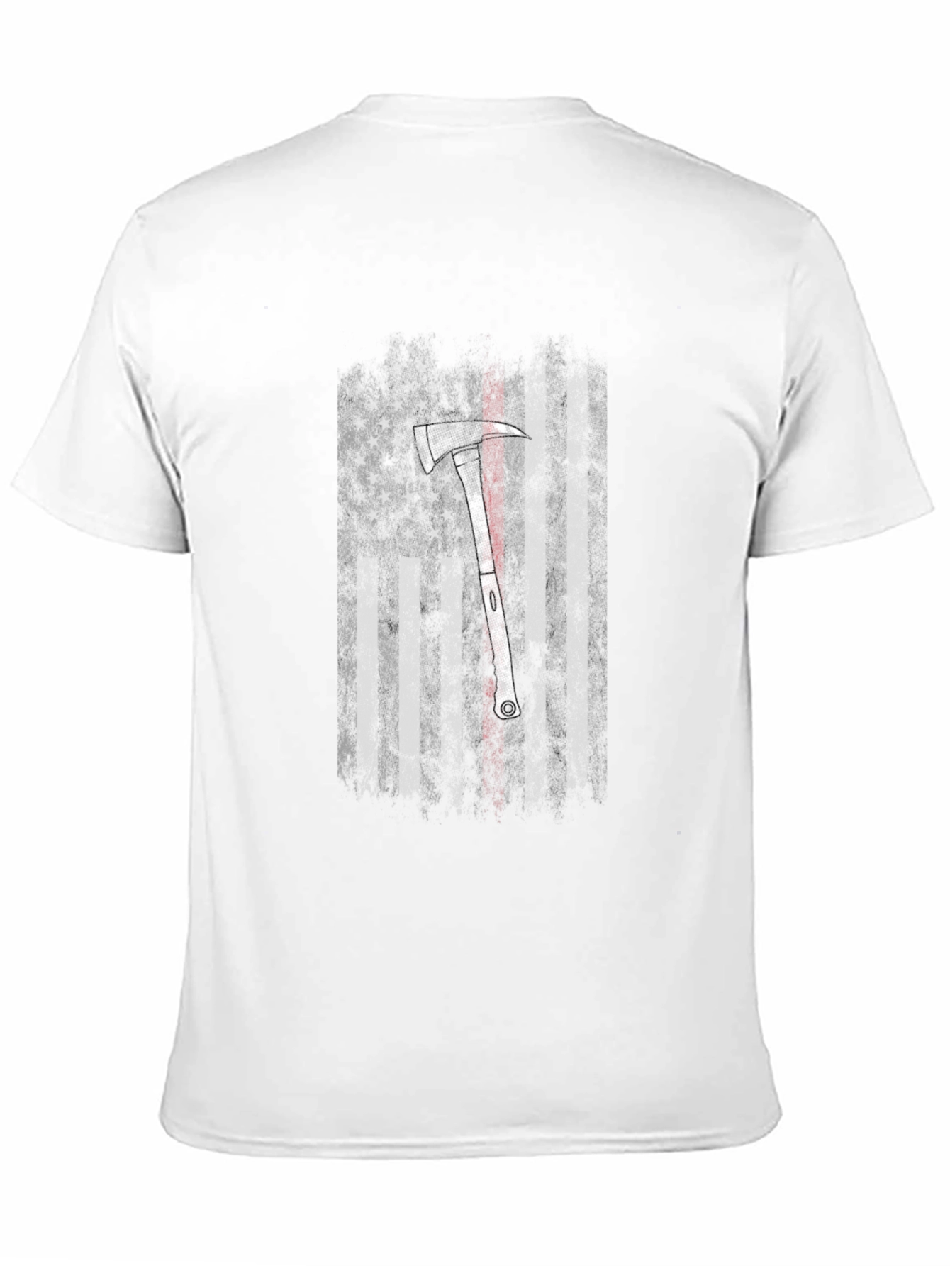 Firefighter Axe USA Flag Graphic Tee
