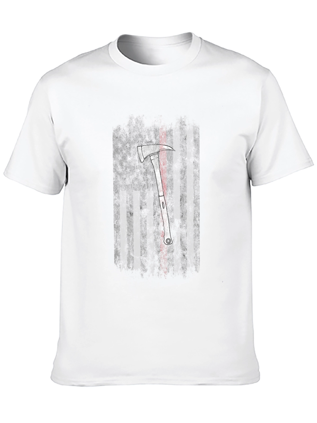 Firefighter Axe USA Flag Graphic Tee