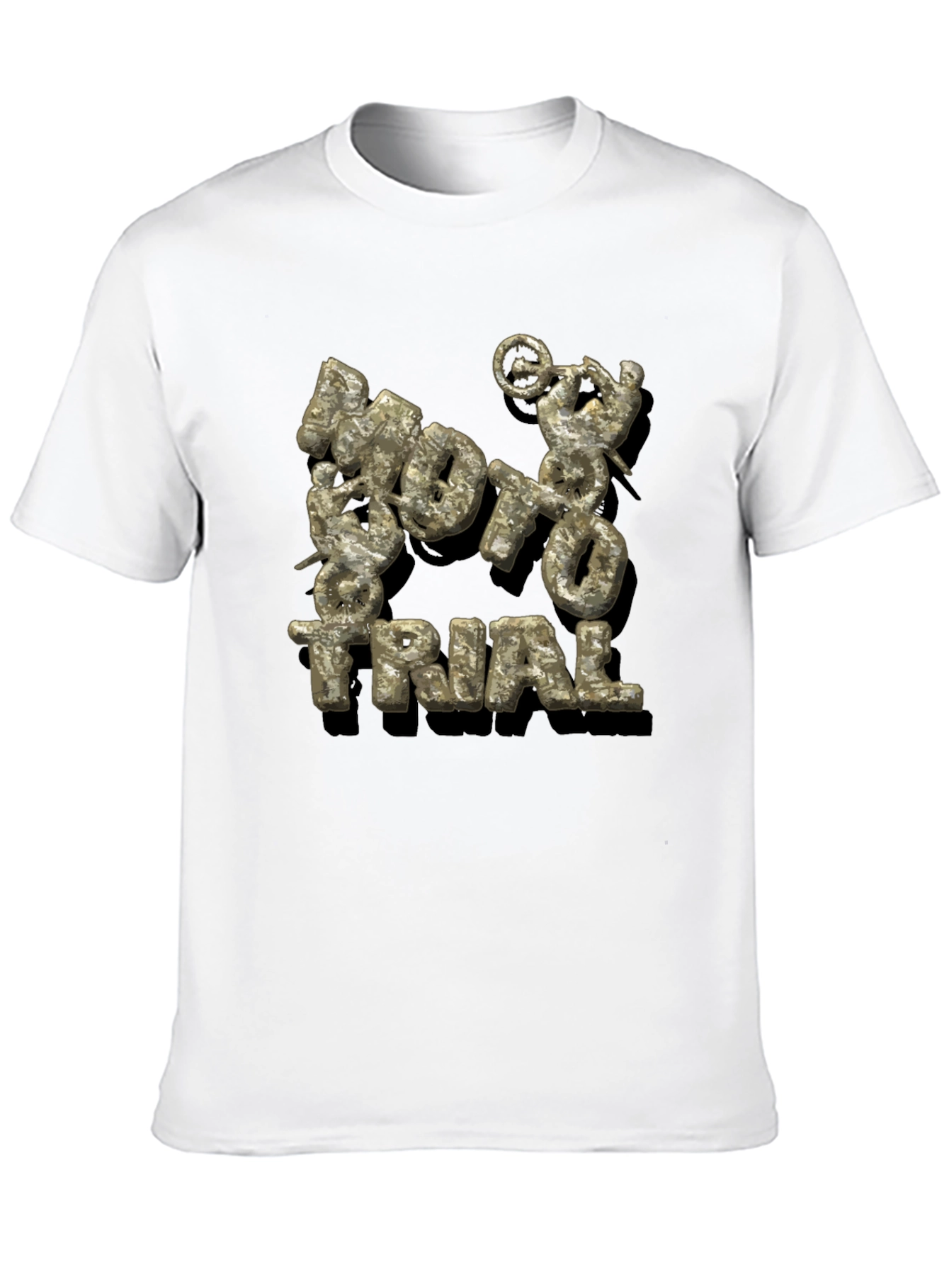 Moto Trial Graphic Print Black T-Shirt