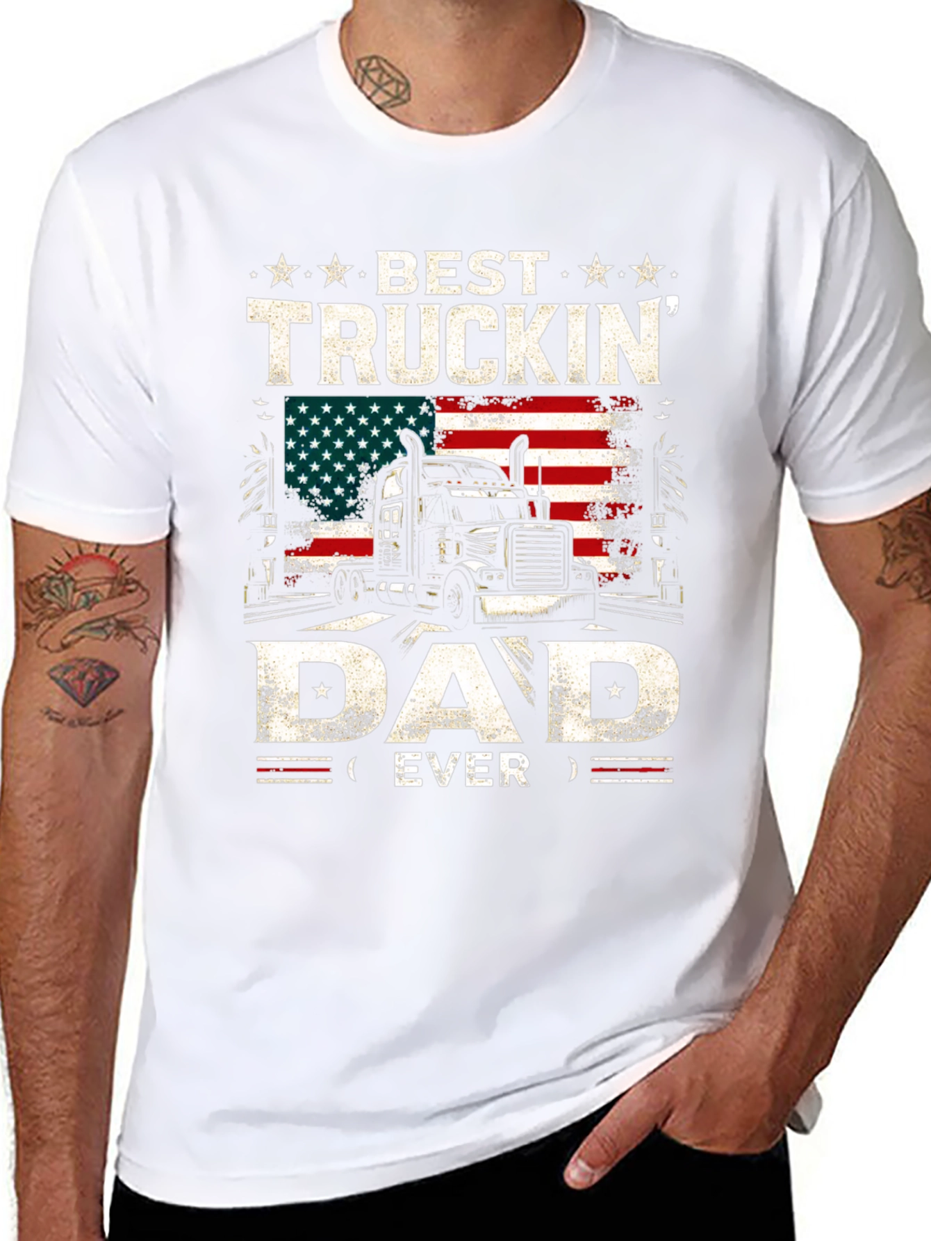Best Truckin Dad Ever T-Shirt