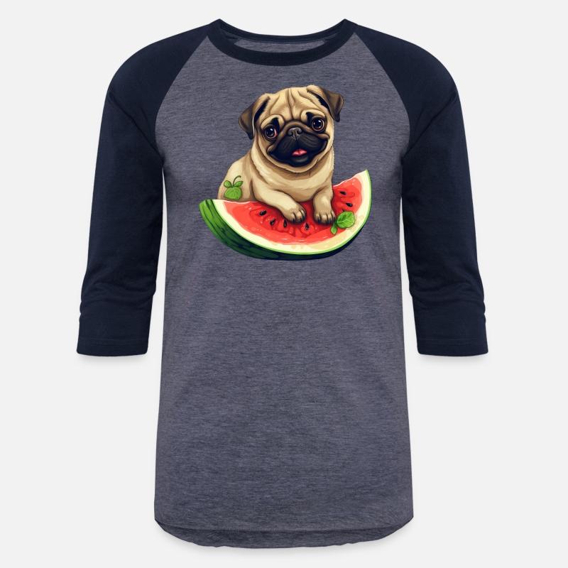 Pug with Melon, Funny Summer Design for Dog Lovers