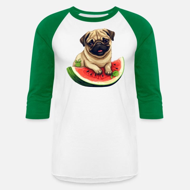Pug with Melon, Funny Summer Design for Dog Lovers