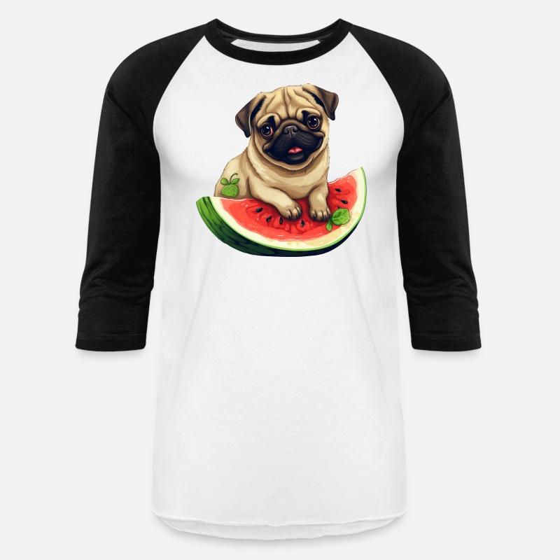 Pug with Melon, Funny Summer Design for Dog Lovers