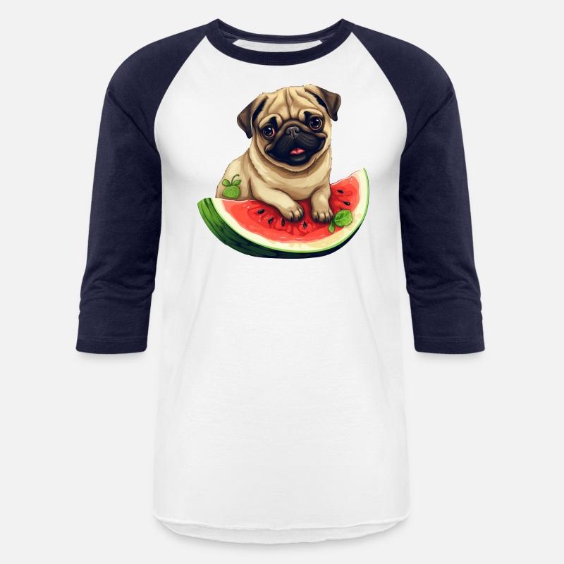 Pug with Melon, Funny Summer Design for Dog Lovers