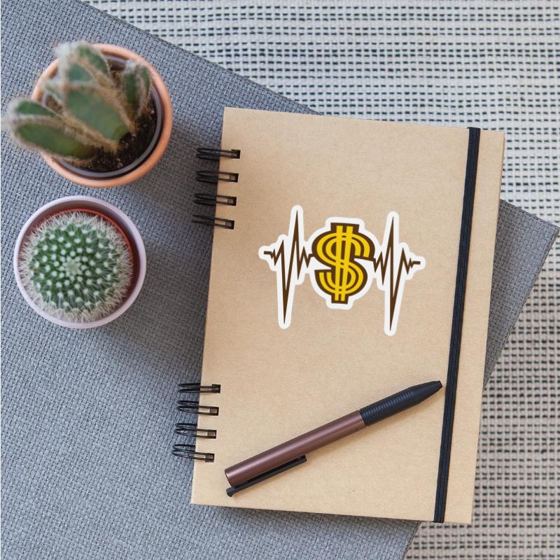 pulse heartbeat dollar frequency symbol sign money